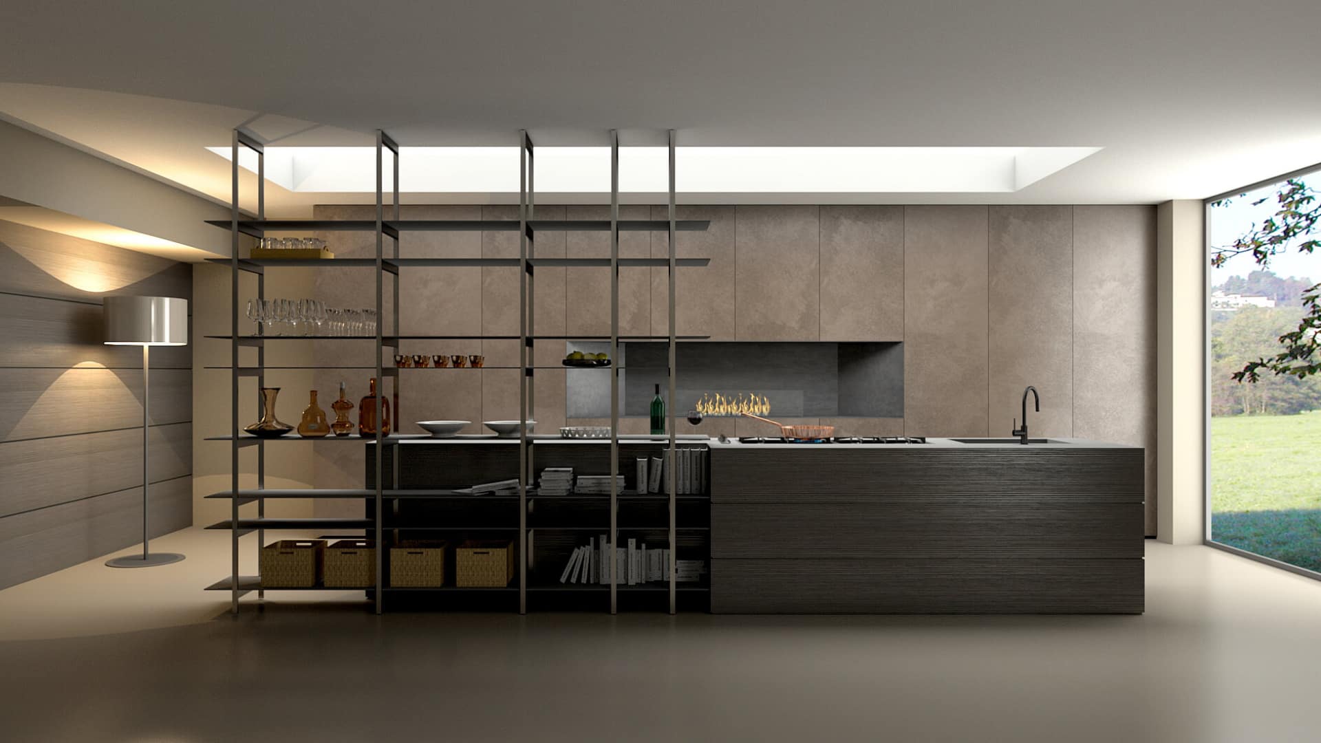 Photorealistic 3D rendering of a kitchen created with ArredoCAD demonstrating the application of emotional design principles.